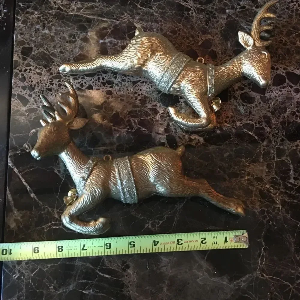 1 GOLDEN Leaping Reindeer Ornament!